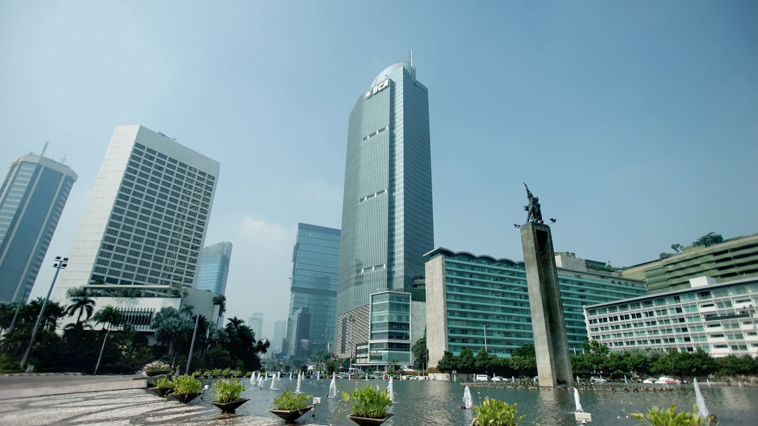 Bank Central Asia headquarters tower in Jakarta, Indonesia.